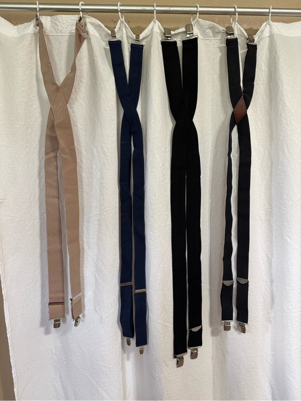Men's Classic Elastic Suspenders - Black, Navy, Tan